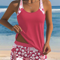 Women Floral Print Tankini Swim Set
