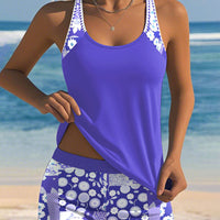 Women Floral Print Tankini Swim Set