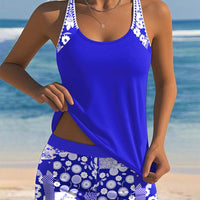 Women Floral Print Tankini Swim Set