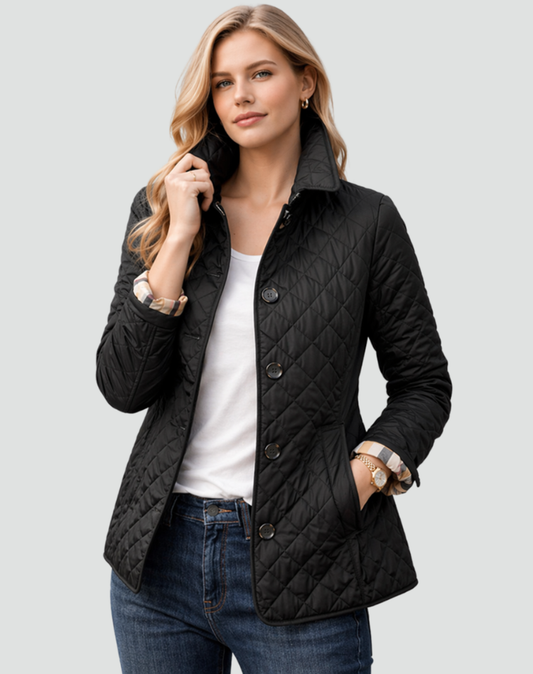 Women's Quilted Button-Up Jacket | Lightweight Transitional Coat