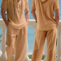 Men's Hooded Two-Piece Set | Casual Relaxed Top & Pants