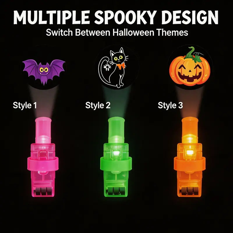 Halloween LED Finger Projection Lights – Party Favor Sets