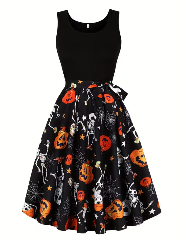 Women's Cute Halloween Print Dress
