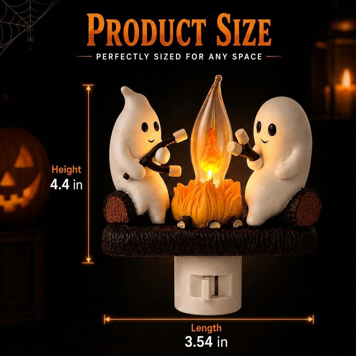 Ghost Campfire Halloween Plug-in Night Light