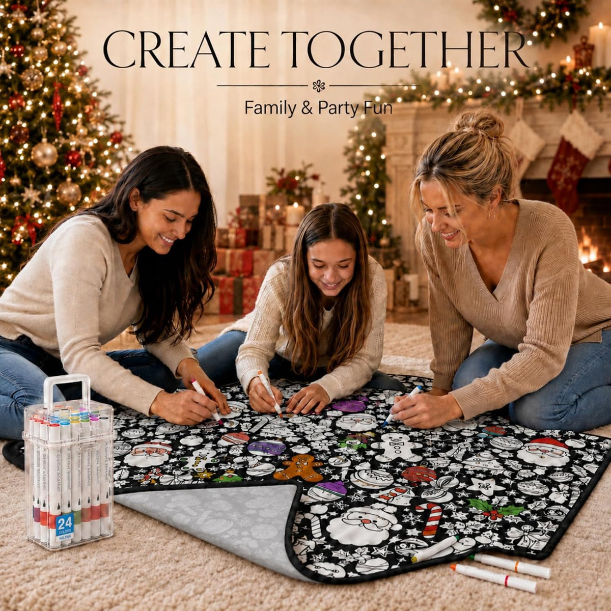 Christmas Coloring Blanket