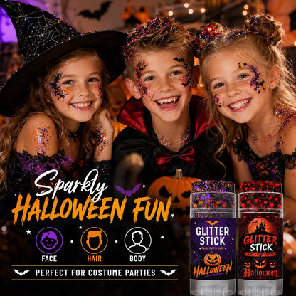 Halloween Glitter Stick for Face, Hair & Body