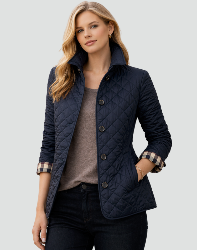 Women's Quilted Button-Up Jacket | Lightweight Transitional Coat