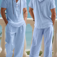 Men's Hooded Two-Piece Set | Casual Relaxed Top & Pants