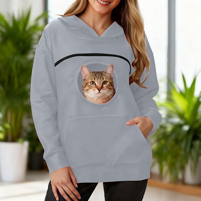 Pet Pouch Hoodie – Kangaroo Pocket for Small Dogs & Cats