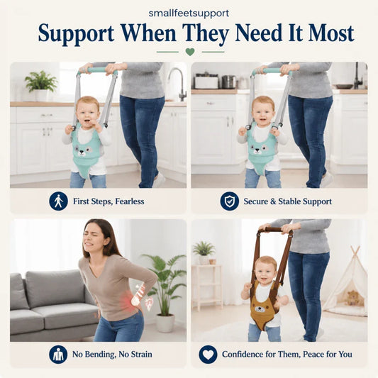 4-in-1 Baby Walking Helper – Adjustable Handheld Toddler Harness