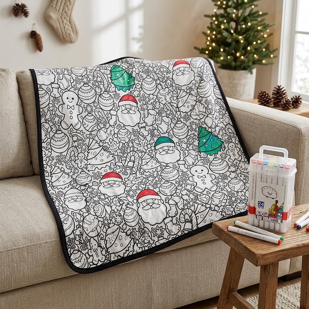 Christmas Coloring Blanket