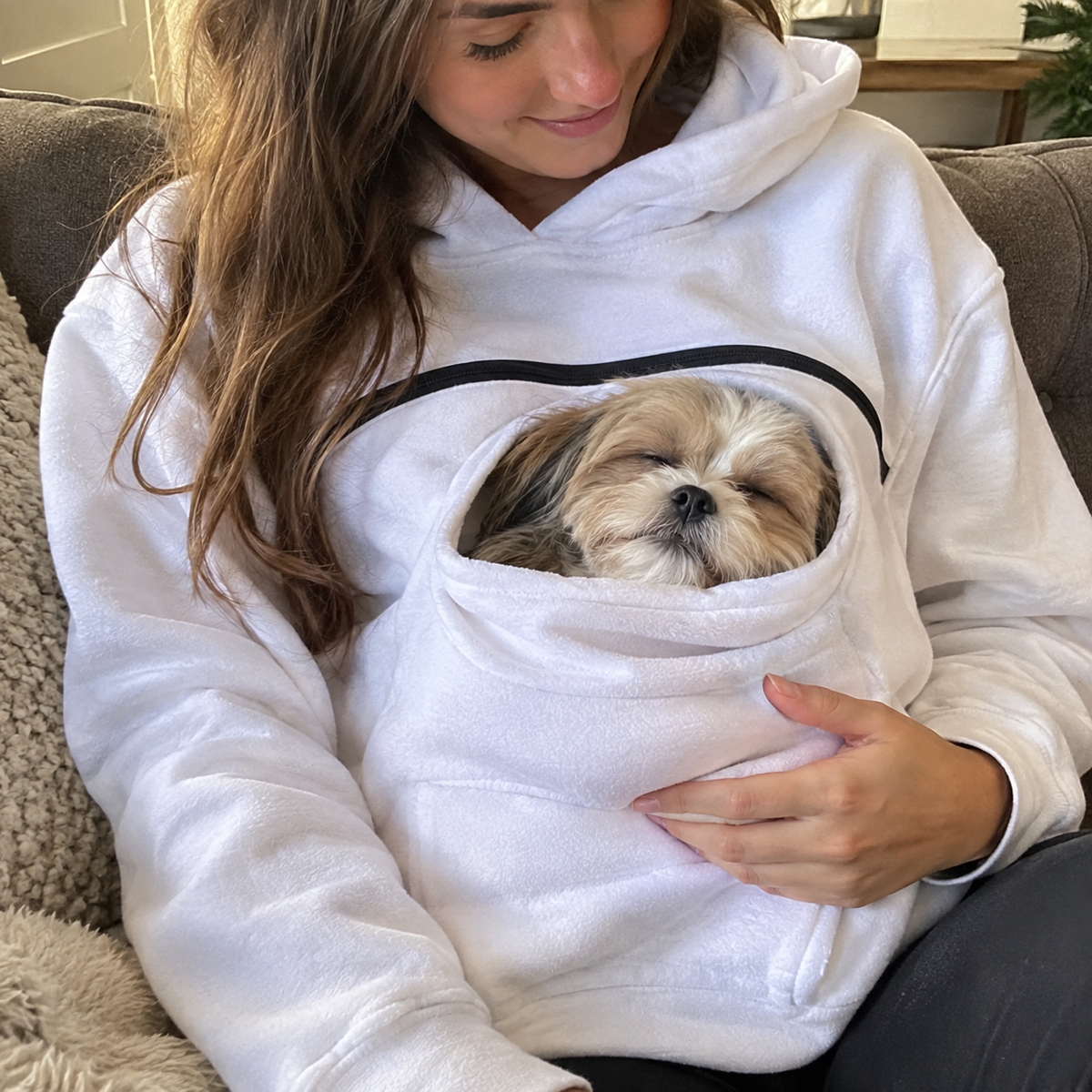 Pet Pouch Hoodie – Kangaroo Pocket for Small Dogs & Cats
