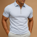 Men's Lightweight Zip Polo Shirt | Smart Casual Slim Fit
