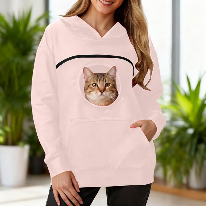 Pet Pouch Hoodie – Kangaroo Pocket for Small Dogs & Cats