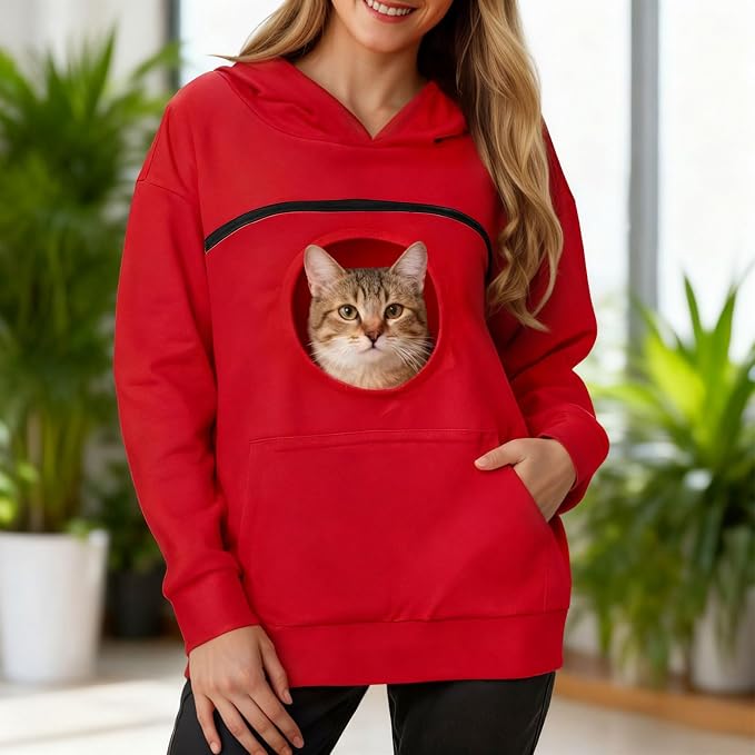Pet Pouch Hoodie – Kangaroo Pocket for Small Dogs & Cats