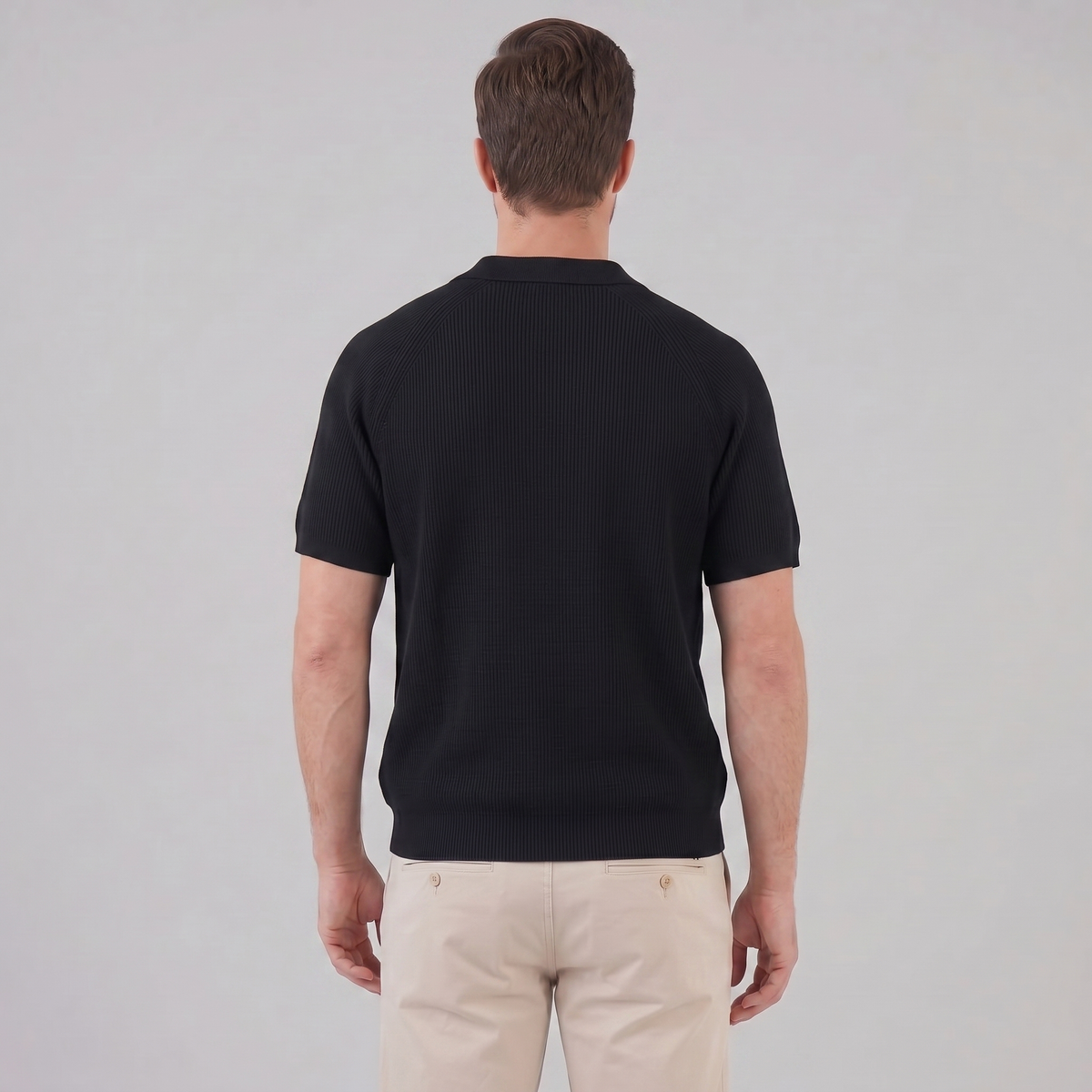 Men's Long Sleeve Button Polo Shirt | Smart Casual Classic Fit