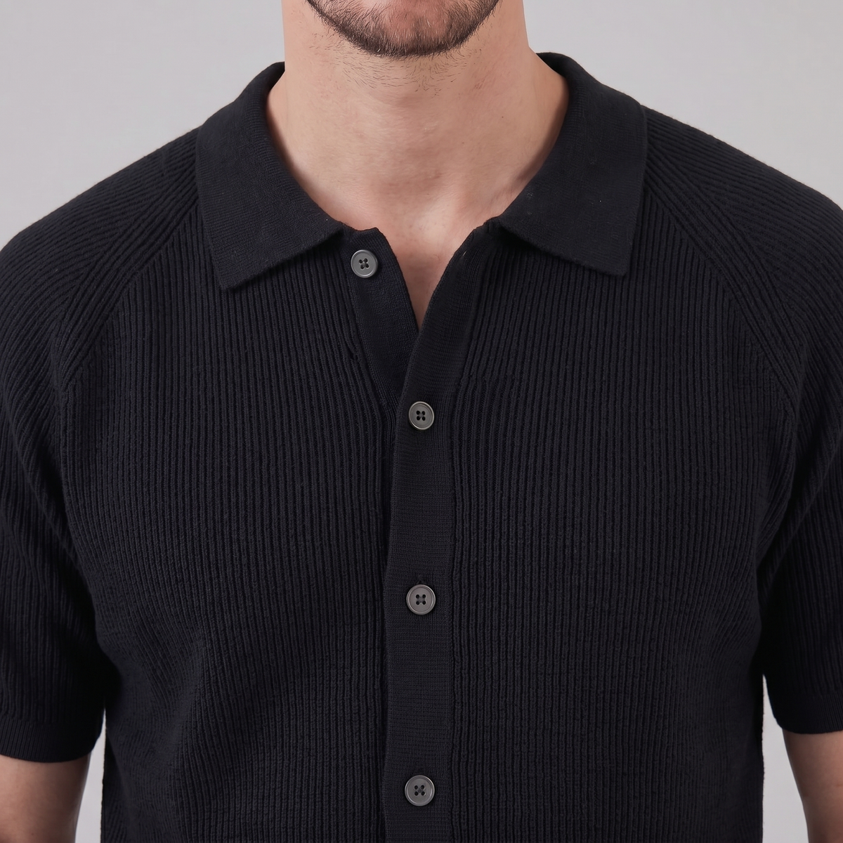 Men's Long Sleeve Button Polo Shirt | Smart Casual Classic Fit