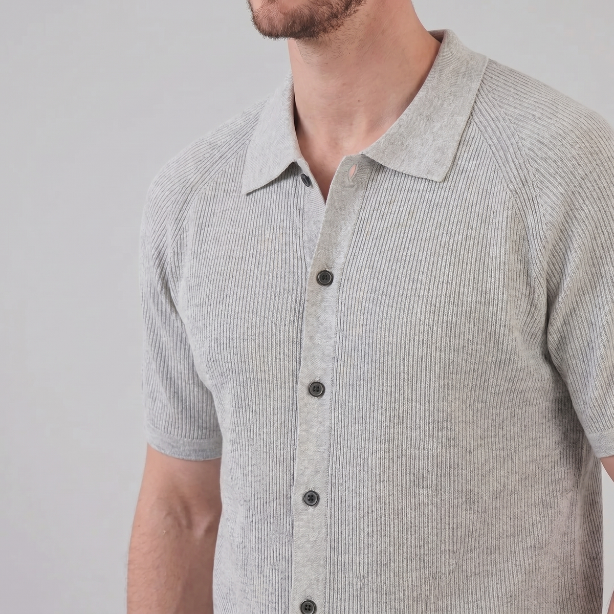 Men's Long Sleeve Button Polo Shirt | Smart Casual Classic Fit