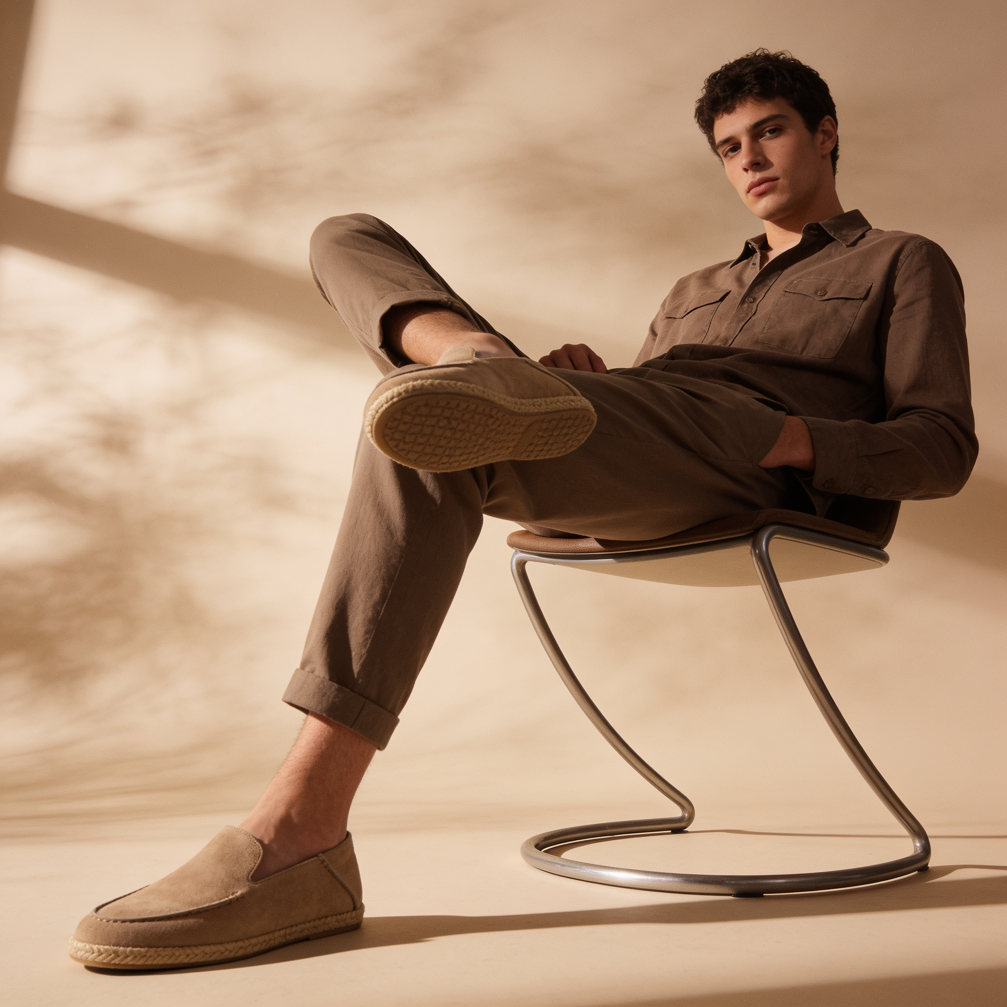 Men's Suede Style Espadrille Slip-On | Casual Summer Comfort